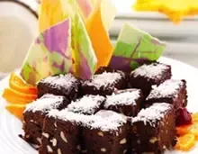 cocnut and chocolate brownies