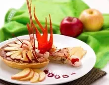 coconut and apple cream tart