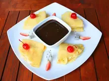 coconut-pancake-with-banana-n-choc-sauce