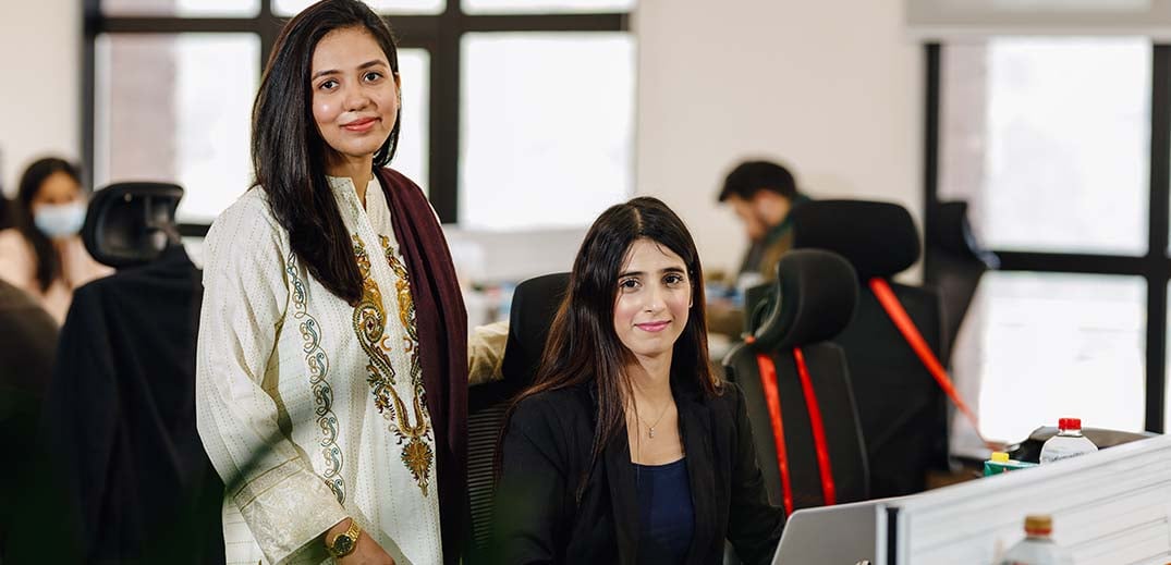two women employees
